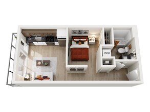 Open 1x1 A 306 floor plan